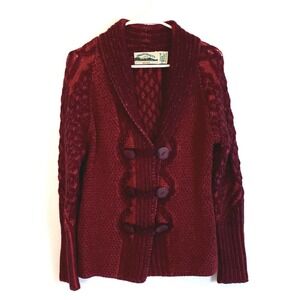 Arancrafts Purple Wool Cardigan Sweater size M